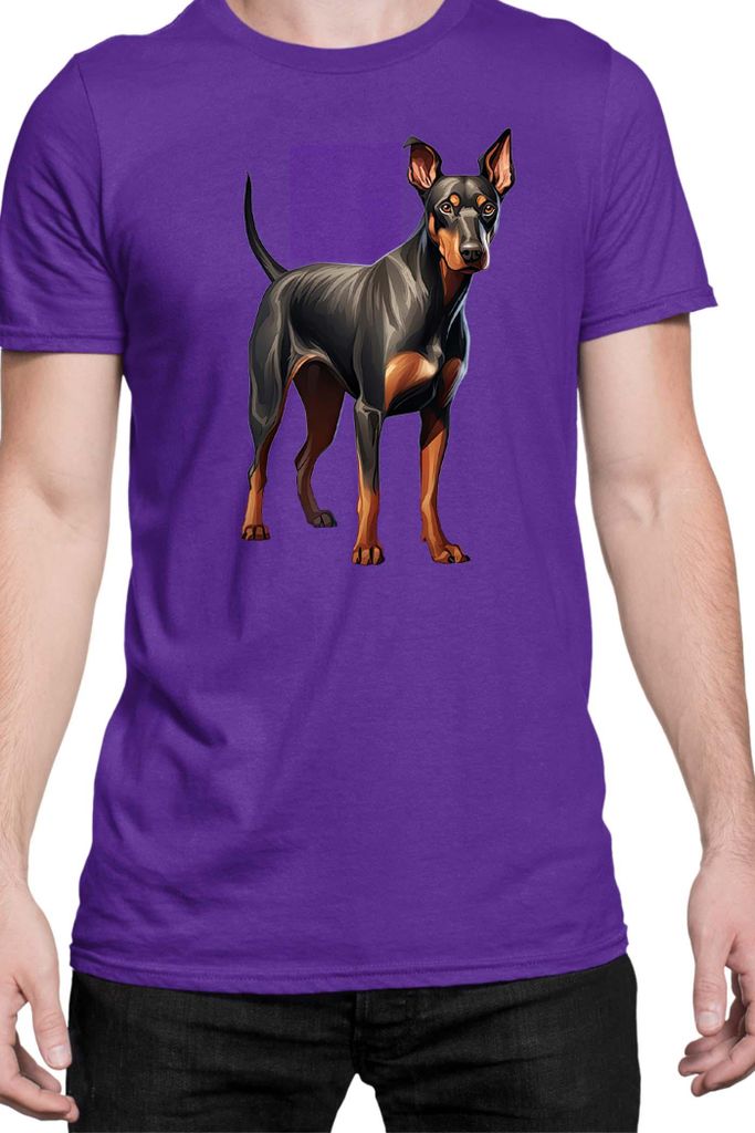 Herren T-Shirt Dogs Breeds English Bulldog Dog Breed 005, Man S / Lila