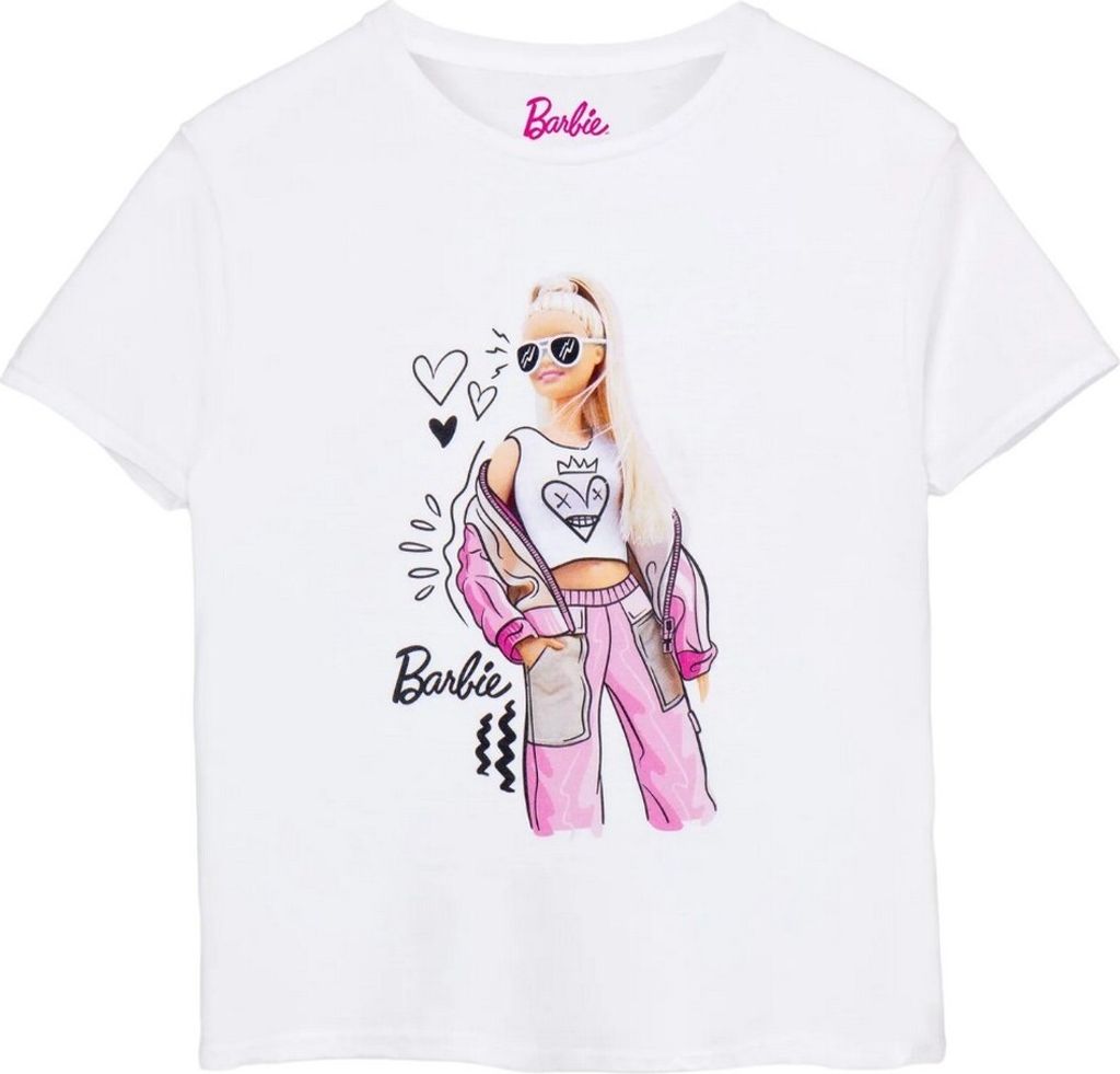 Barbie - T-Shirt für Mädchen NS8356 (146-152) (Weiß)