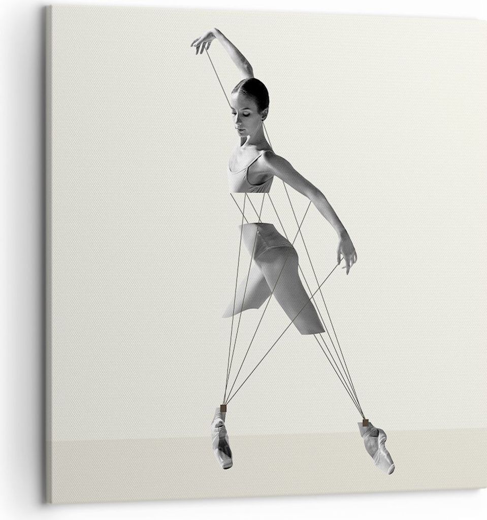 Bild auf Leinwand - Leinwandbild - Einteilig - Surreal Ballerina Marionette - 50x50cm - Wand Bild - Wanddeko - Wandbilder - Leinwanddruck - Bilder ...