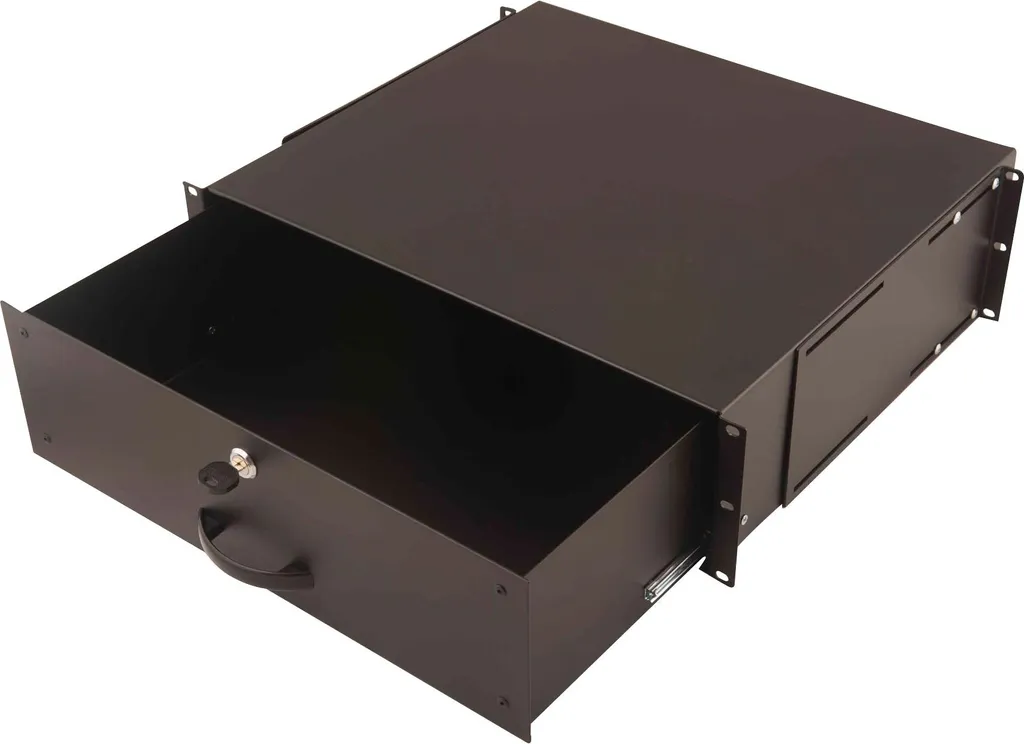 Tiroir Verrouillable 3U en Acier Noir DIGITUS pour Stockage Sécurisé 19"
