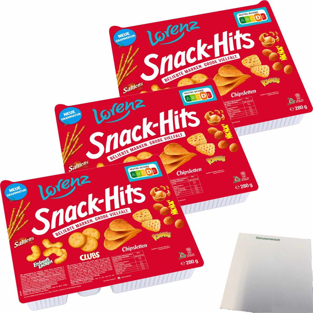 Lorenz Snack-Hits Knabbermix 3er Pack (3x280g Party Produktbild 