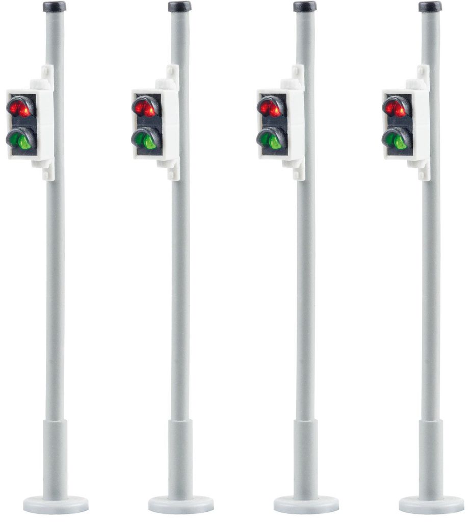 Viessmann 5096 - H0 Fußgängerampel, 4 Stück, nur passend zu 5095 - Neu