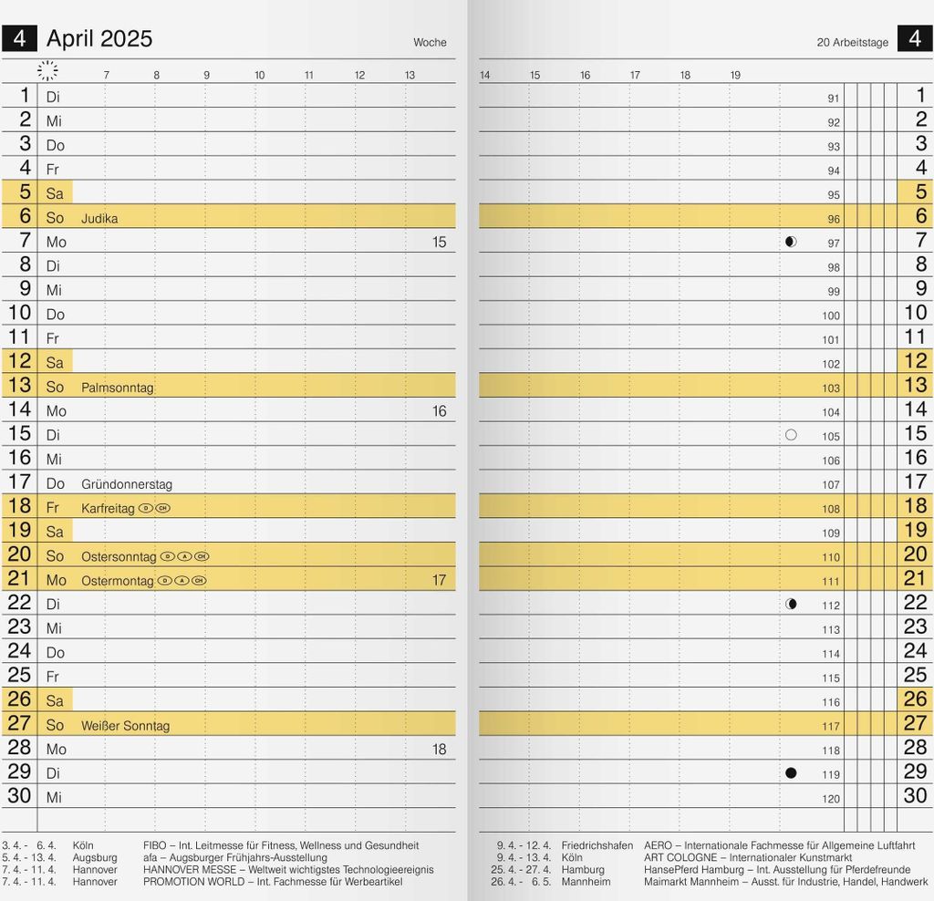 rido idé Kalender-Einlage "M-planer" 2025 Produktbild 1