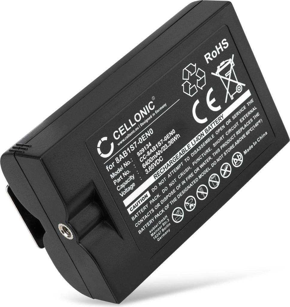 CELLONIC 1x Akku für Haustechnik Kompatibel mit Ring Intercom, Stick Up Cam Battery, Spotlight Cam, 5AT3S3 - (6400mAh, 3.65V)