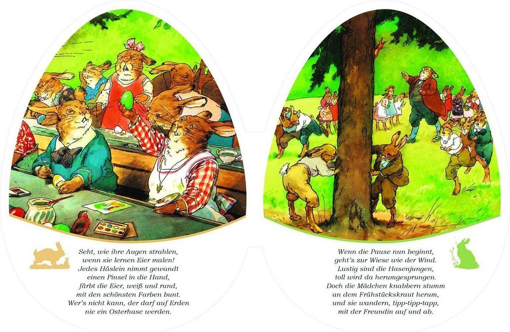 Die Häschenschule: Pappbilderbuch in Ei-Form