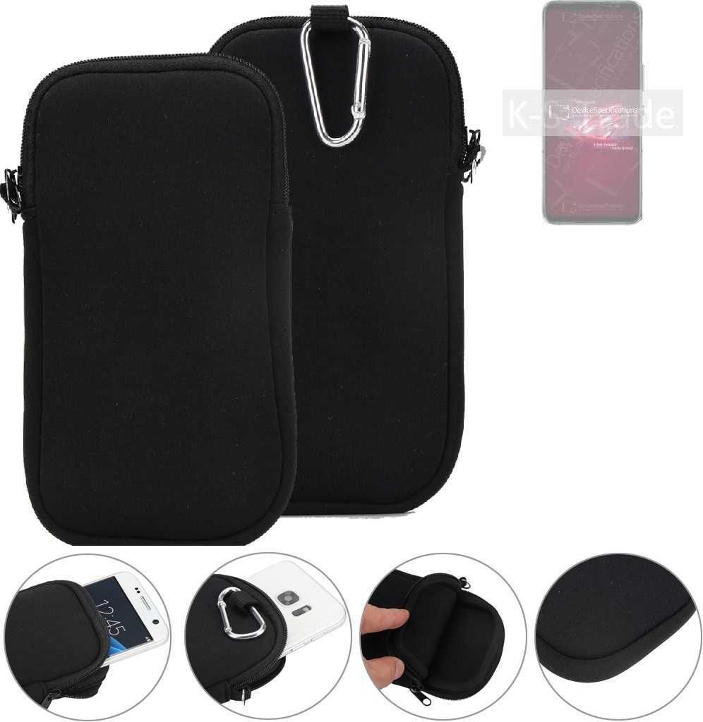 K-S-Trade Neopren-Hülle Handyhülle kompatibel mit Asus ROG Phone 6 Schutzhülle Neoprenhülle Sleeve Schutz-Hülle Gürtel Tasche Case Holster