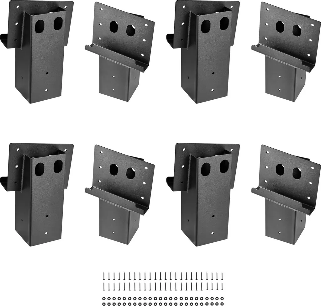 Support Poteau 90mm à Haute Charge 1000kg - Inclinaison 8° en Acier