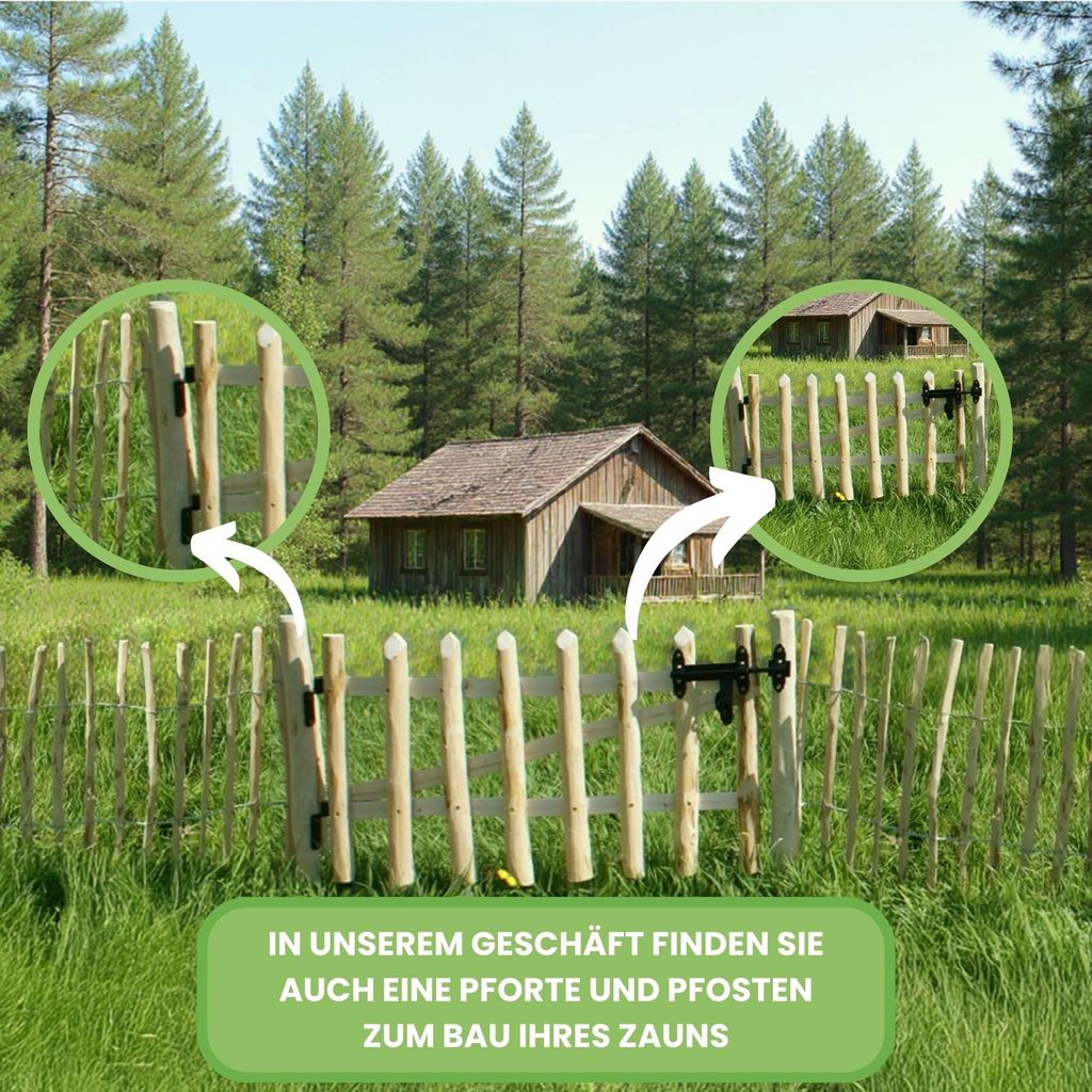 be4nature Staketenzaun Haselnuss Kastanie 5 m x 50 cm hoch Produktbild 