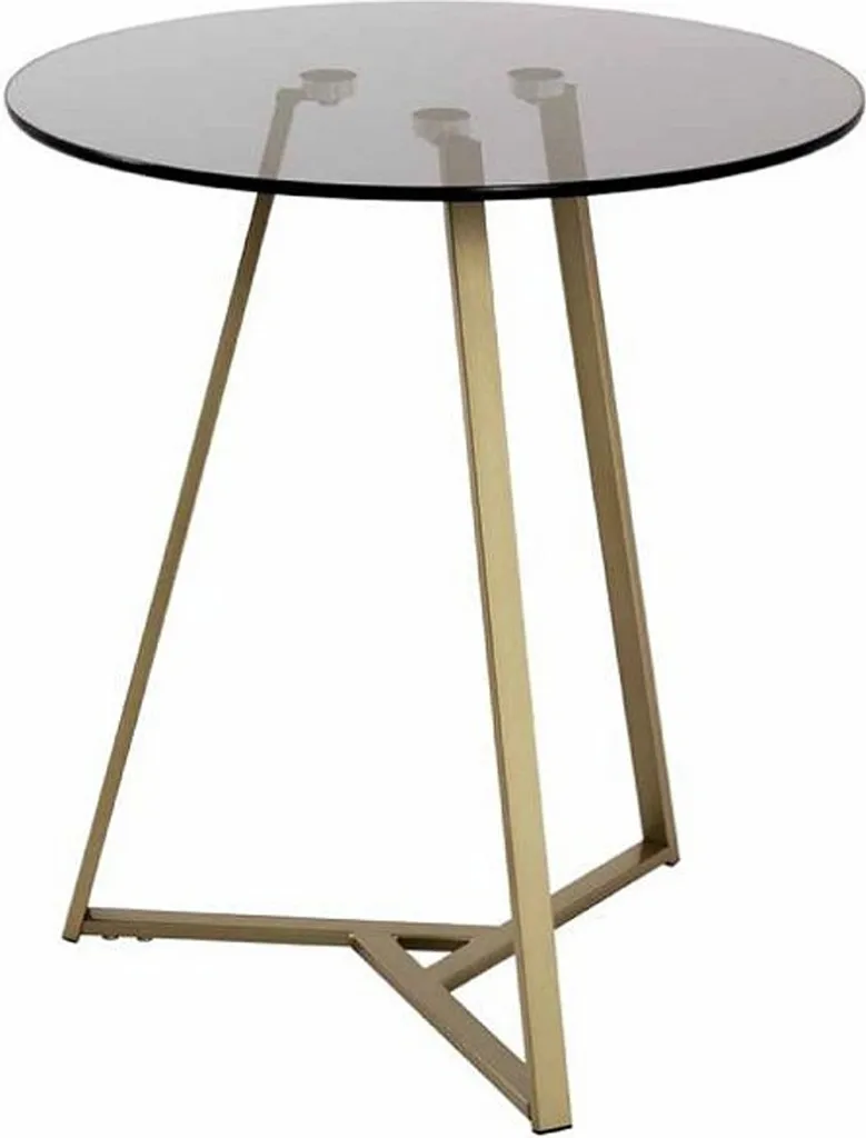 Vesta Table d'appoint Ø 45 cm Mona Or-Gris - Bout de canapé design chic