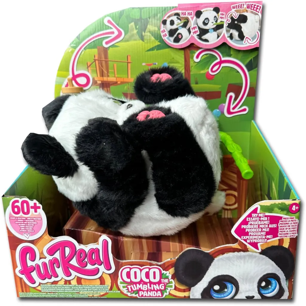 Coco le Panda qui s'agite - Peluche interactive animée pour enfants