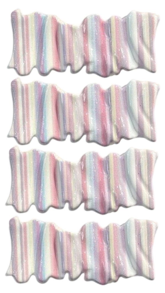 4er-Pack Haarspangen für Mädchen, Macaronfarben, kariert, gewellt, starke Klemmkraft, Haaraccessoires
