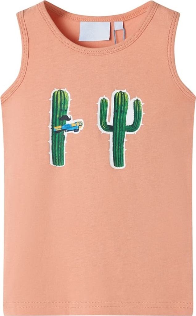 Kinder-Tanktop Hellorange 128 (7-8 Jahre) 100 % Baumwolle
