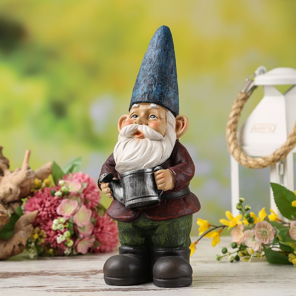 Gartenzwerg HANS - Zwerg mit Gießkanne - Dekofigur - Produktbild 