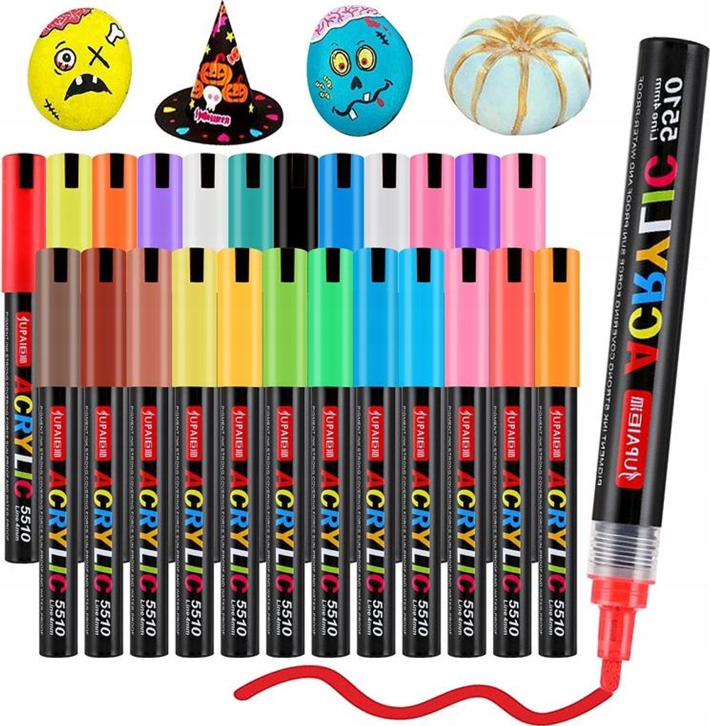 Montessa Acrylstifte Set, 36 Farben, Wasserfeste Marker für Produktbild 