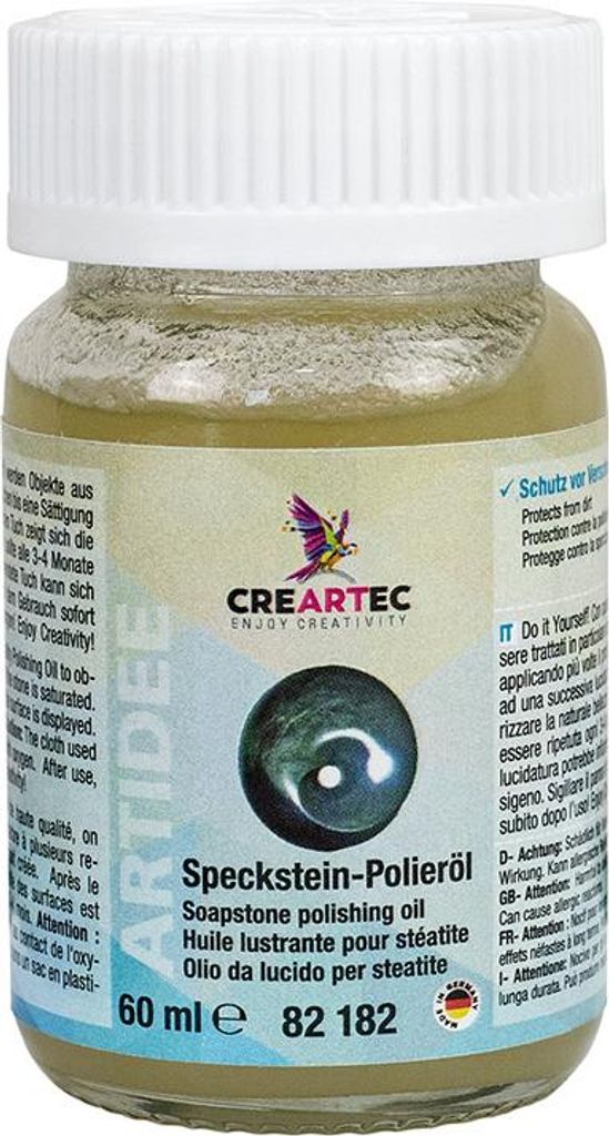 CREARTEC Speckstein-Polieröl - 60ml - zum Polieren von Produktbild 