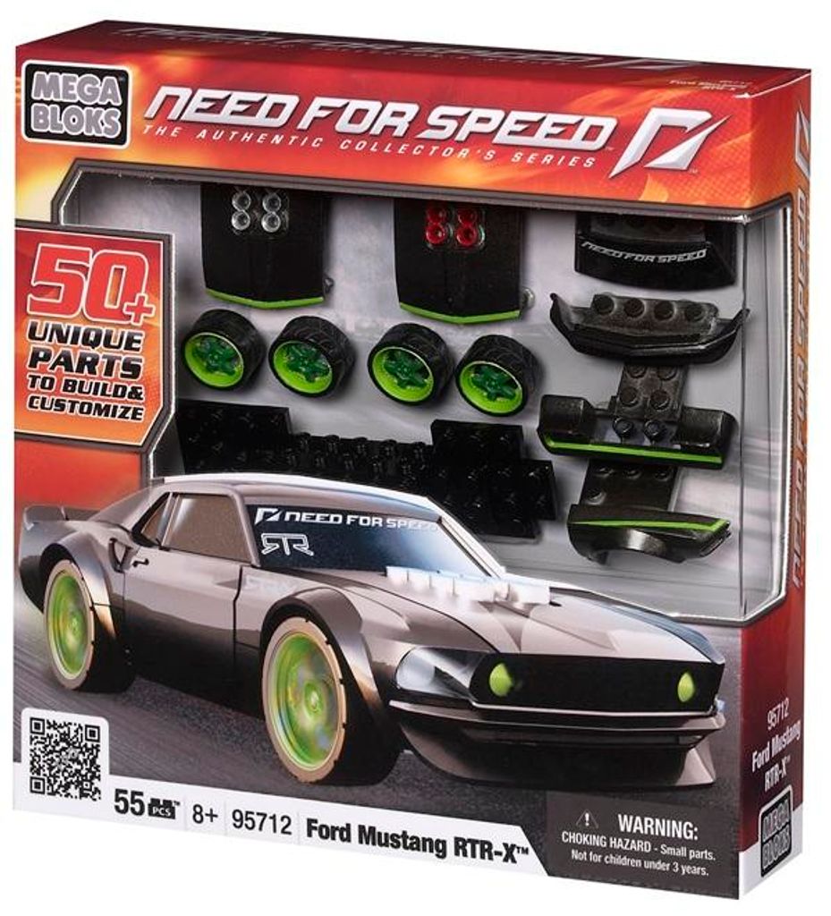 MEGA BLOKS - NEED FOR SPEED Build & Customize - Ford Mustang RTR-X (69 Teile)