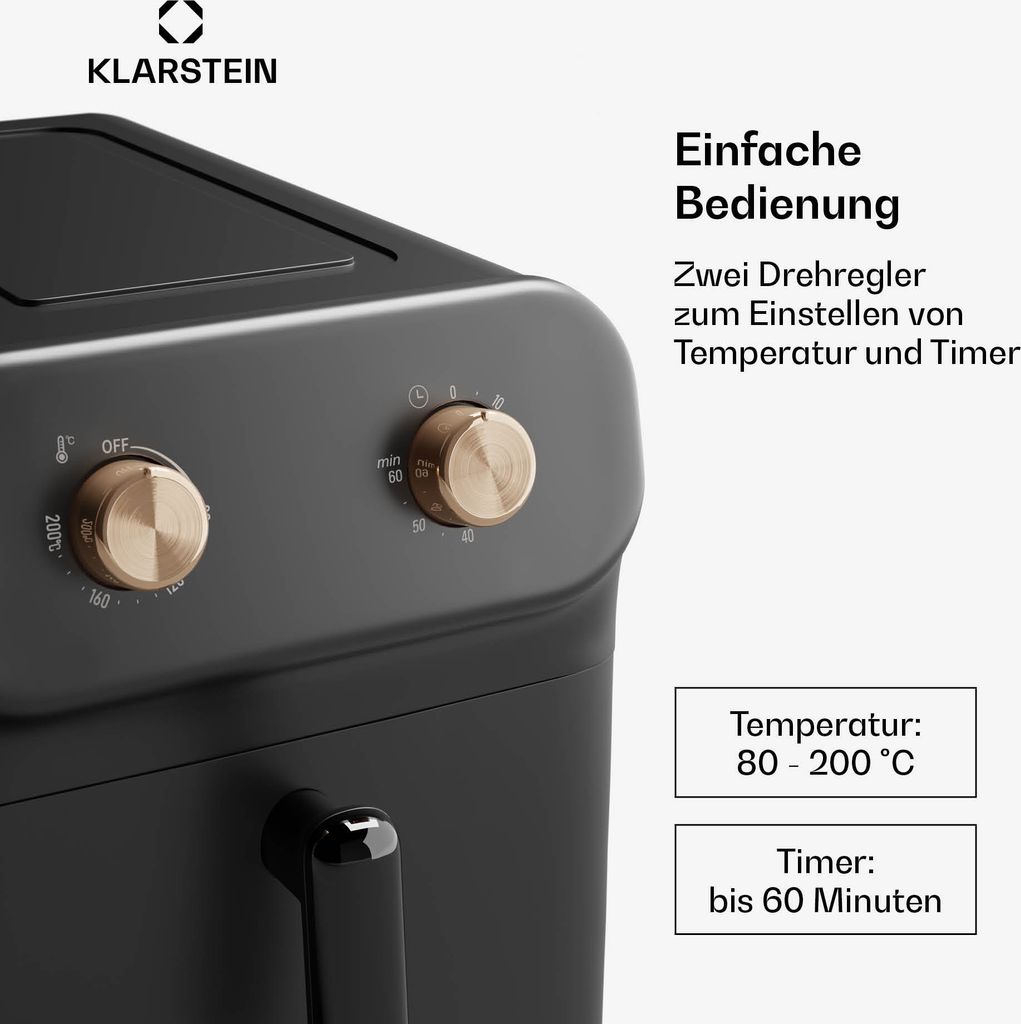 Klarstein AeroCrisp 9 Heißluftfritteuse – 9 L, Produktbild 4