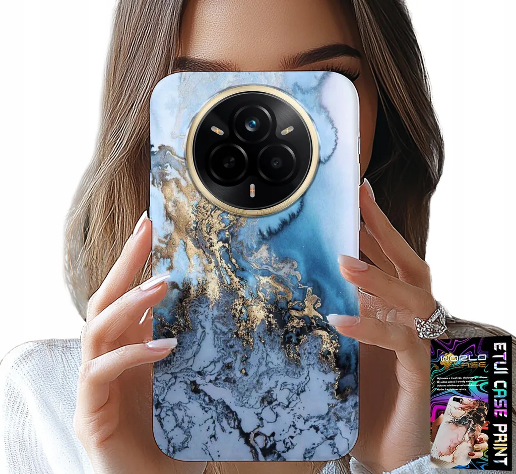 Custodia Antiurto Realme 14 Pro+ 5G Fantasia Marmo e Pellicola