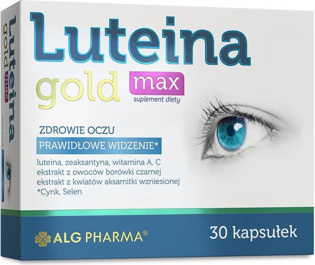 LUTEIN GOLD MAX Sehkraft Zink Selen Vitamin C Alg Pharma 30 Kapseln