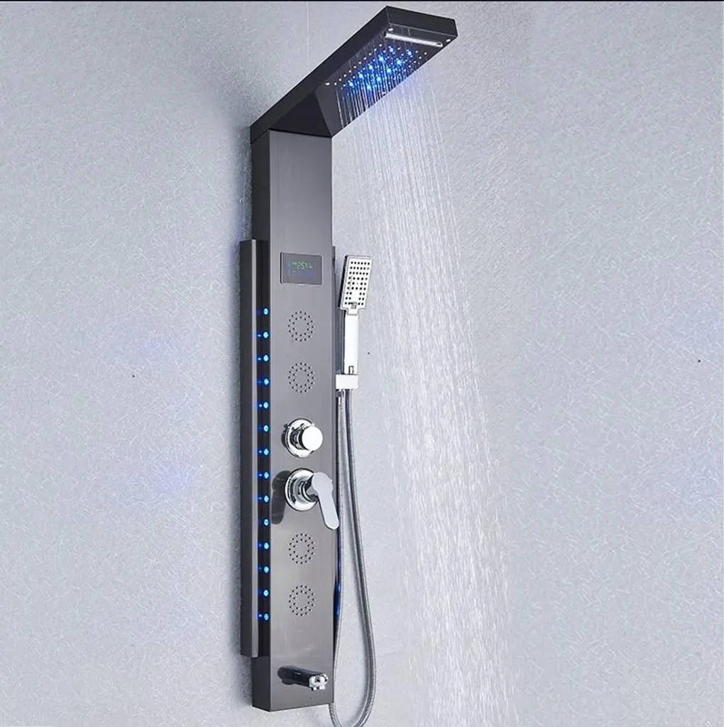 Évitez l'eau trop chaude avec ce robinet de douche LED digital noir