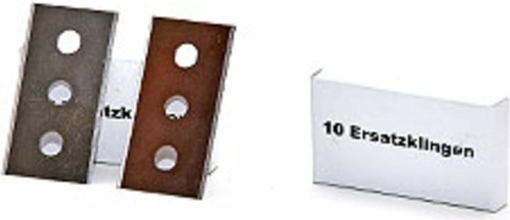 10 Stück Kohlenstoffstahl Ersatzklingen für Reinigungsschaber 43x22mm - Präzision für Sauberkeit Schwarz