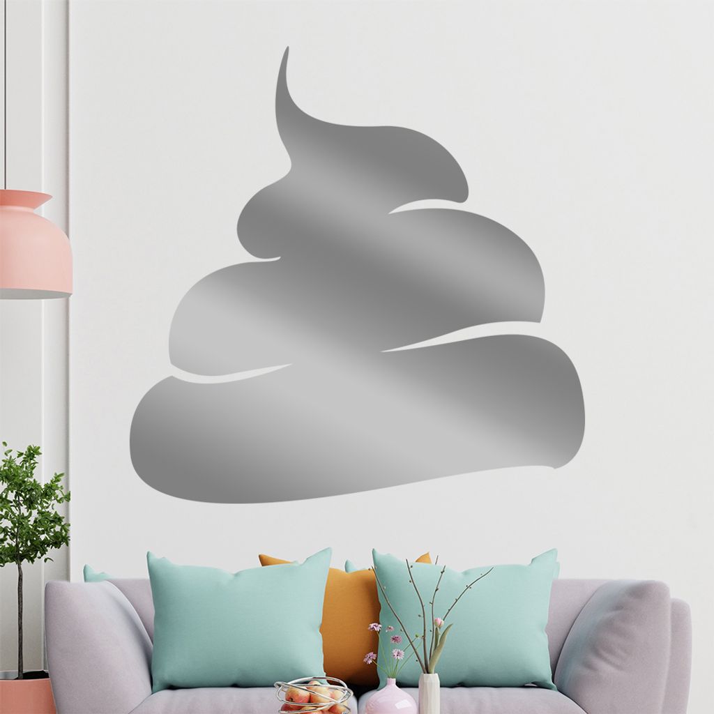 KIWISTAR Scheißhaufen - Shit Poop Kacke Hundehaufen Kot Wandtattoo in 6 Größen - Wandaufkleber Wall Sticker - Dekoration, Küche, Wohnzimmer, Sc...