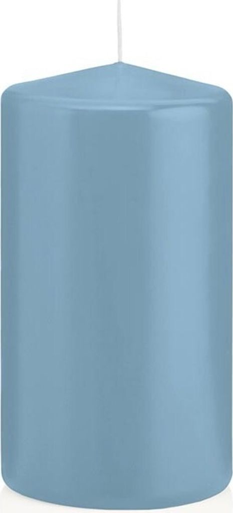 Kerzen Hellblau/Himmelblau, Stumpenkerzen Hellblau/Himmelblau 12 x 4,8 cm (H x Ø), 24 Stück, Wiedeman