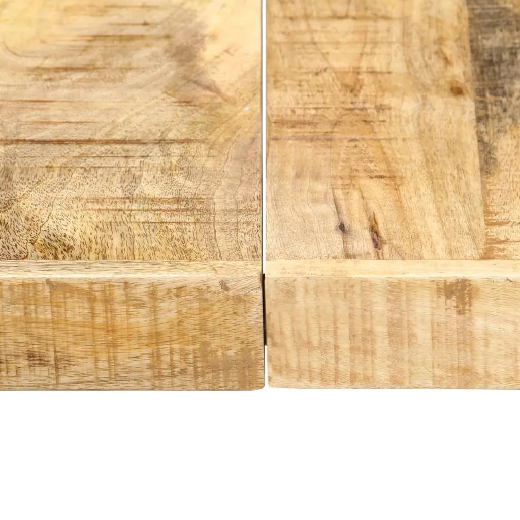 Table à manger bois massif de manguier 160x80cm design rustique chic - 12