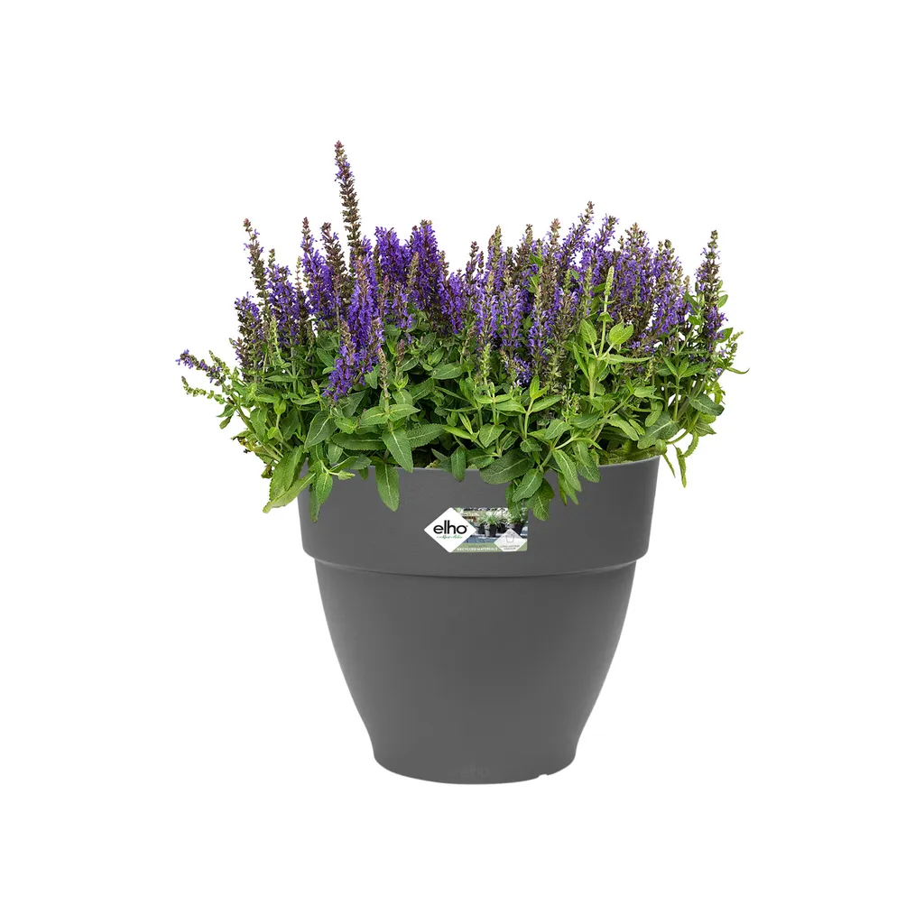 Pot de Fleurs de Balcon 40cm Anthracite Elho Vibia Campana Extérieur