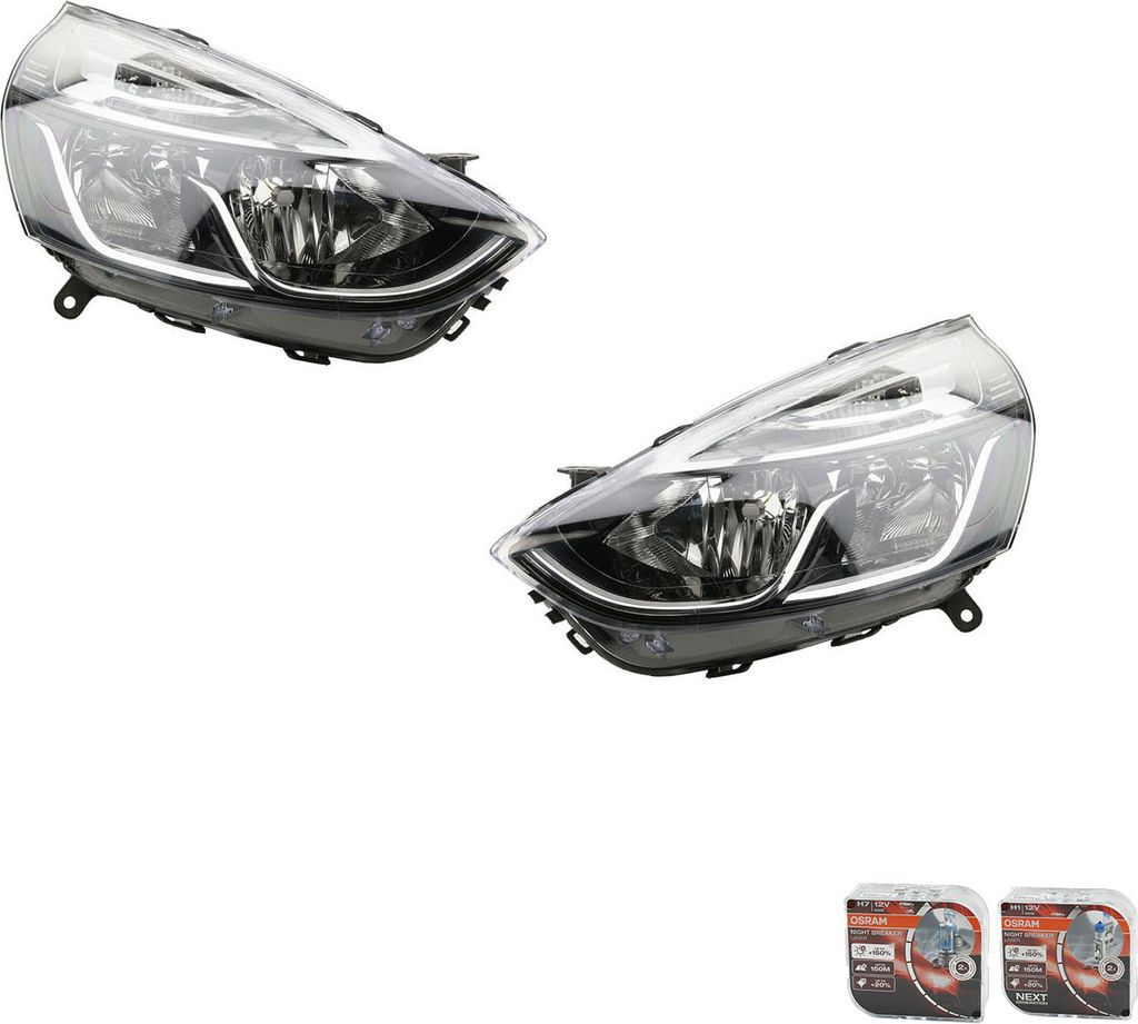 Johns, Scheinwerfer + Osram Night Breaker Laser passend für Renault Clio 09/16-Satz L R 260600373R 260103317R