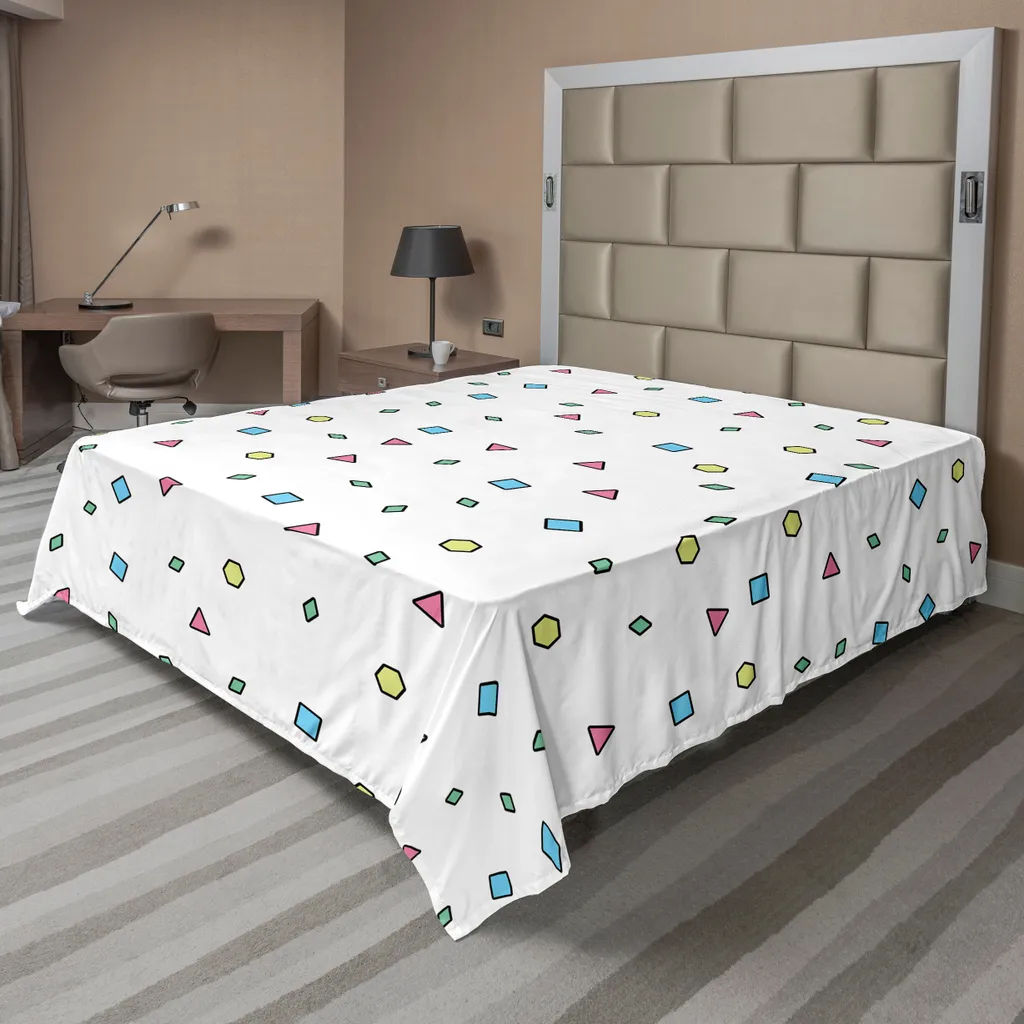 Drap plat décoratif 244x205 cm pour literie moderne et confortable