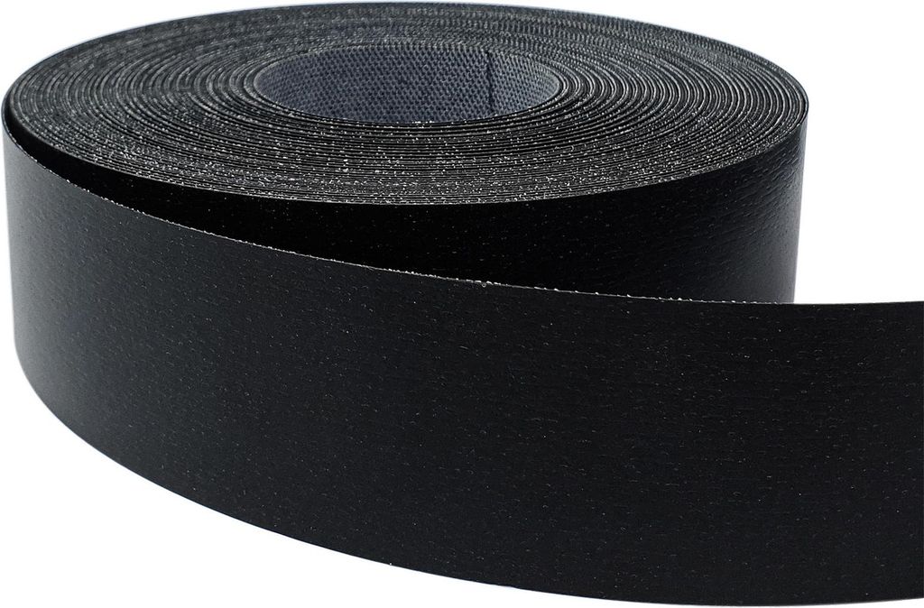 Kantenumleimer 4x1500 cm - Schwarz - Melamin Kantenband mit Schmelzkleber für stabile Möbelkanten - Umleimer für Schutz und dekorativen Abschlus...