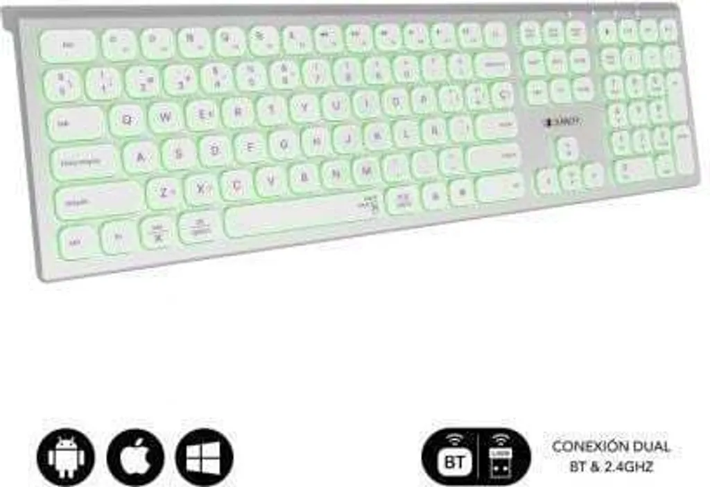 Clavier Bluetooth Ultra-plat Subblim Master Argent pour Bureau et Mac