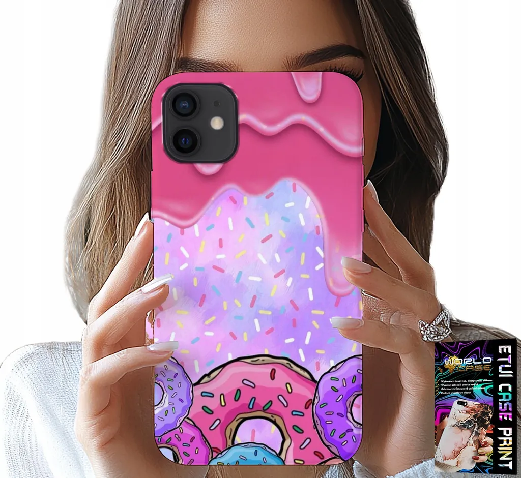 Custodia iPhone 13 Mini Ciambelle Dolci + Vetro | Cover Protettiva 360