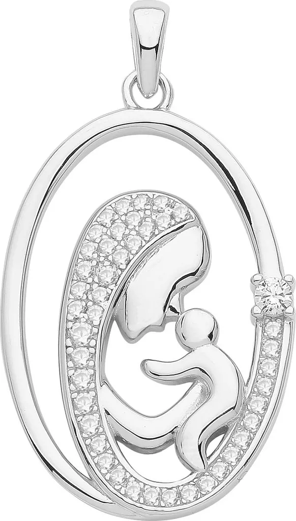 Pendentif Femme Argent 925 Rhodié et Oxyde de Zirconium TRS31277 29mm