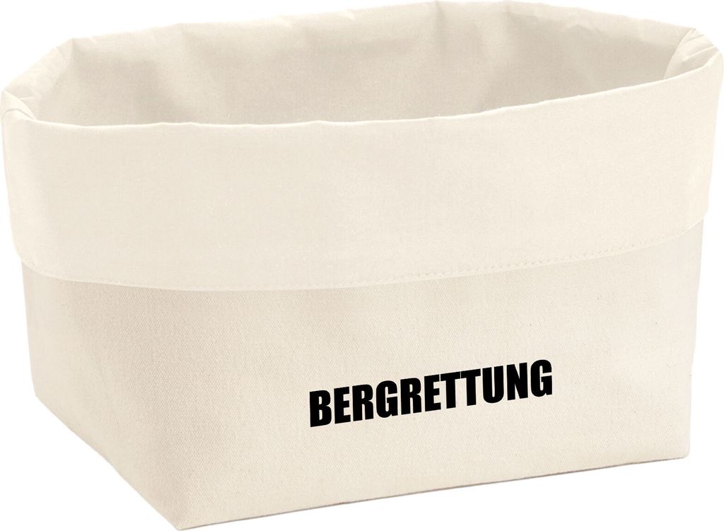 Huuraa Organizer Bergrettung Schriftzug 8 Liter Large Canvas Baumwolle Utensilo Geschenkidee