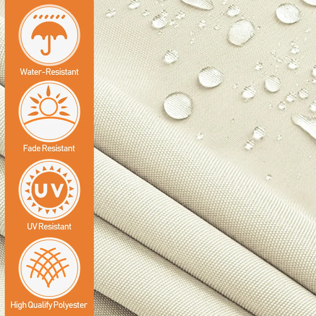 Tenda a Braccio Articolato Jiubiaz 1.5m | Ombreggiante Balcone Crema - 5