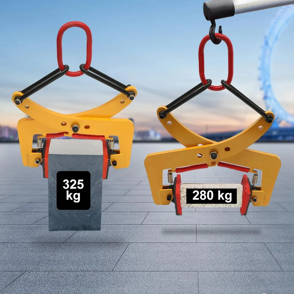 Pince à pierres de levage avec œillets d'extrémité robuste de 300 kg - 5