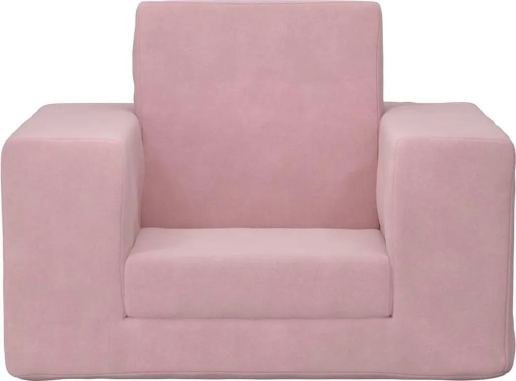 SYFAX™ Divano per Bambini Rosa in Morbido Peluche - 2