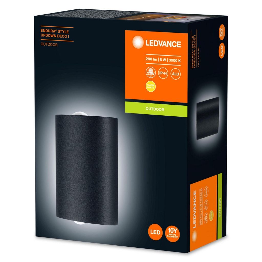 Ledvance Außenleuchte Endura Style Updown dunkelgrau Up- & Produktbild 9