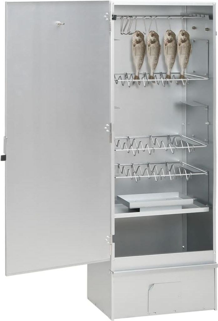 vidaXL Räucherofen mit Kaltrauchgenerator Verzinkter Stahl