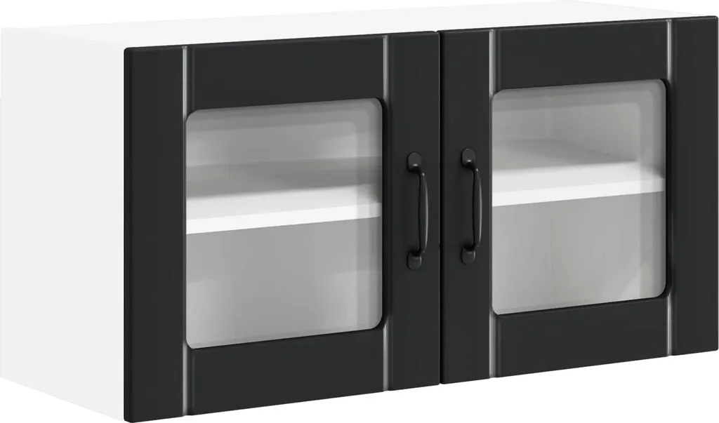 Mobiletto Cucina Nero 80x31x40 cm | Dispensa Salvaspazio Legno