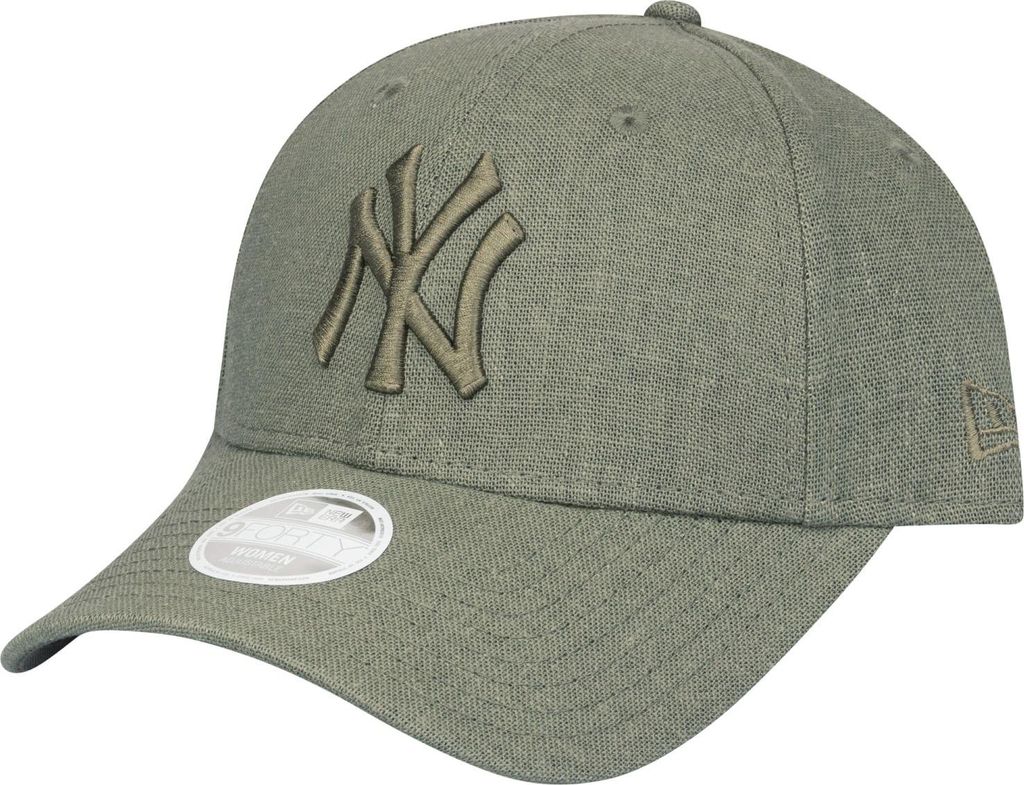New Era 9Forty Damen Cap - LEINEN New York Yankees oliv