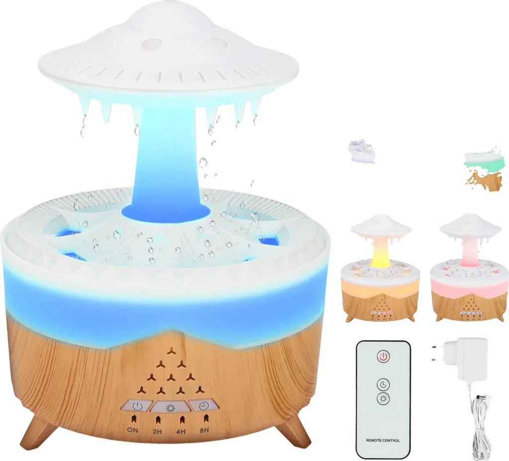 Humidificateur LED avec 3 modes couleur et diffuseur d'huiles de 400ml
