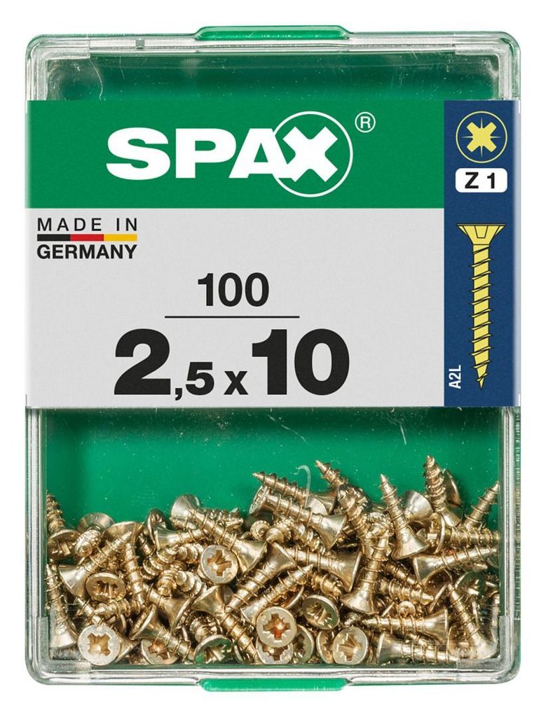Spax Universalschrauben 2.5 x 10 mm PZ 1 - 100 Stk. Produktbild 2