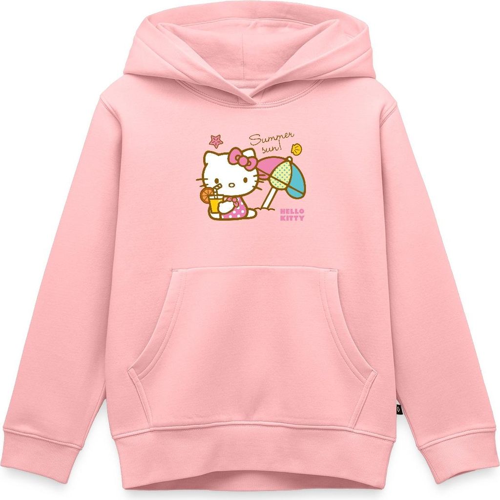 Spreadshirt Hello Kitty Am Strand Summer Sun Kinder Premium Hoodie, 98/104 (2 Jahre), Rosa