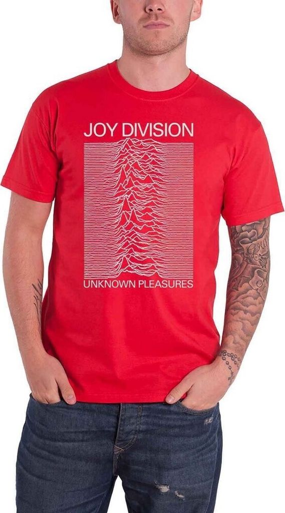 Joy Division - "Unknown Pleasures" T-Shirt für Herren/Damen Uni RO2717 (M) (Rot)