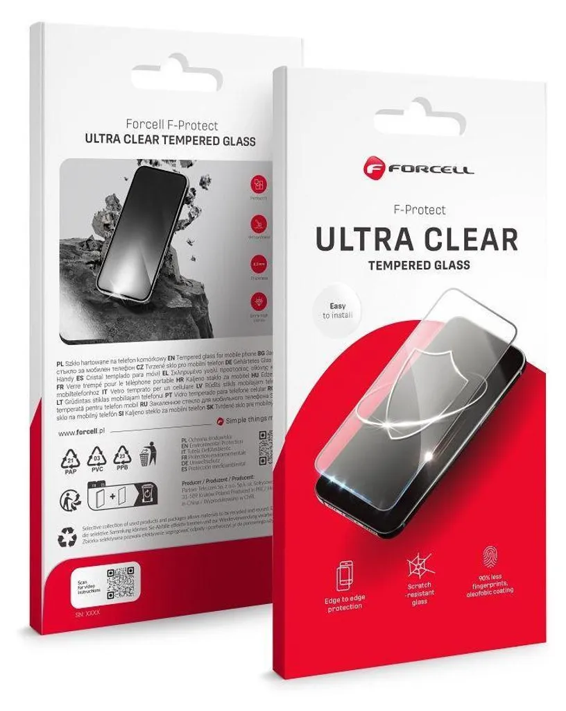 Forcell Ultra Clear Samsung Galaxy S25 Edge: Vetro Temperato 9H Nero