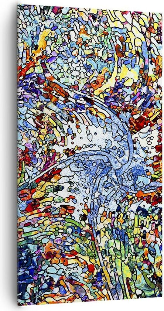 Bild auf Leinwand - Leinwandbild - Abstraktion modern - 65x120cm - Wand Bild - Wanddeko - Leinwanddruck - Bilder - Kunstdruck - Wanddekoration - Le...