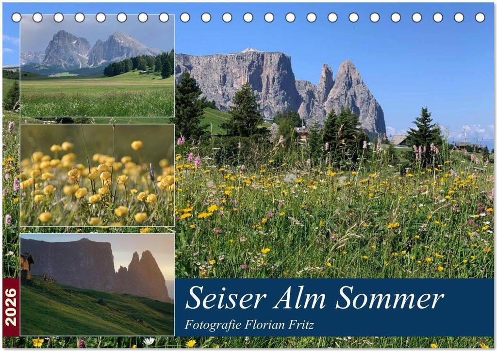 Seiser Alm Sommer (Tischkalender 2026 DIN A5 quer), CALVENDO Monatskalender